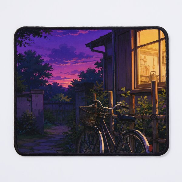 Item preview, Suburban Summer Dusk - Anime Nostalgia Art designed and sold by bapupa.
