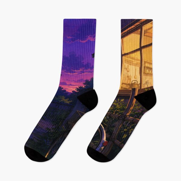 Item preview, Suburban Summer Dusk - Anime Nostalgia Art designed and sold by bapupa.
