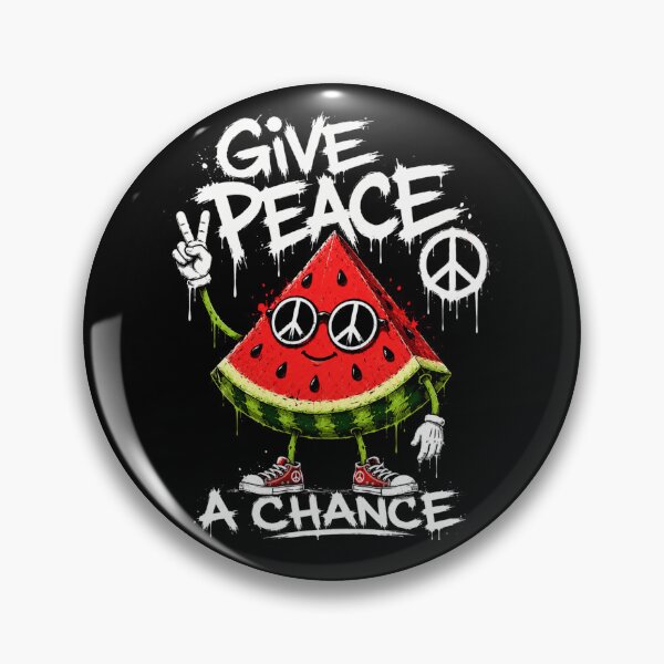 Item preview, Give Peace A Chance Watermelon Street Art designed and sold by Creative_Canvas.