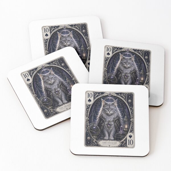 Item preview, The Oracle – Celestial Gothic Cat Playing Card designed and sold by LovelyCatGalaxy.