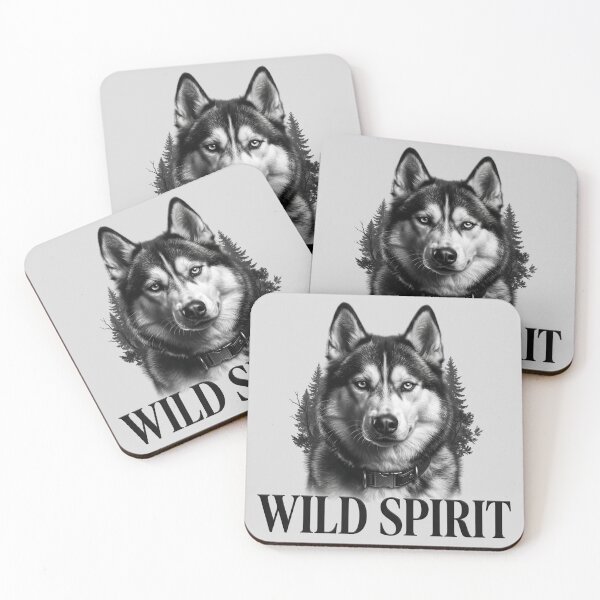 Item preview, Husky Wild Spirit Monochrome Art designed and sold by pradeepvisuals.