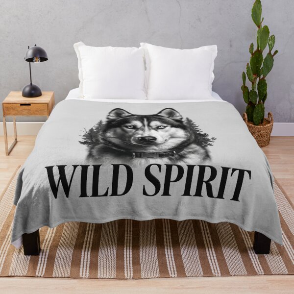 Item preview, Husky Wild Spirit Monochrome Art designed and sold by pradeepvisuals.