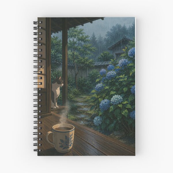 Item preview, The Rainy Veranda - Anime Nostalgia Art designed and sold by bapupa.