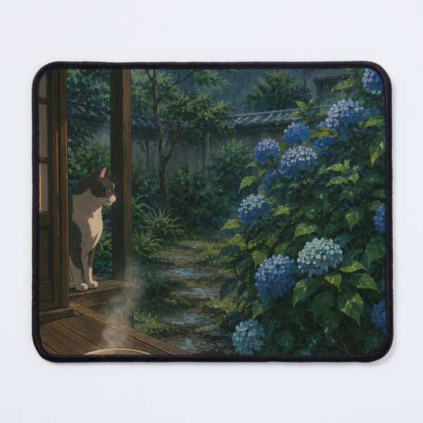 Item preview, The Rainy Veranda - Anime Nostalgia Art designed and sold by bapupa.