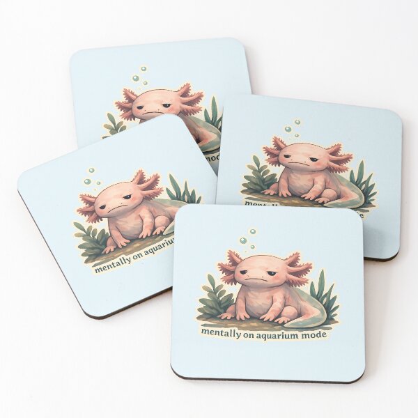 Item preview, Mentally On Aquarium Mode Axolotl - Cozy Lo-Fi Axolotl Meme Design - Cute Aquarium Amphibian Art designed and sold by aquaterralife.