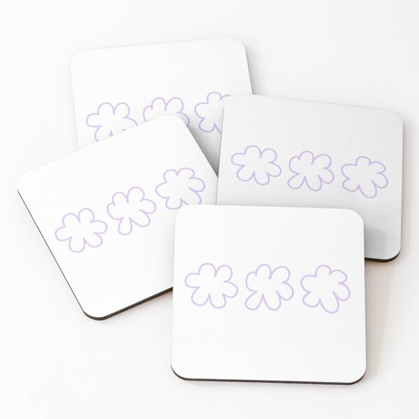Item preview, Three Minimalist Purple Flower Outlines designed and sold by LekkieStudioArt.