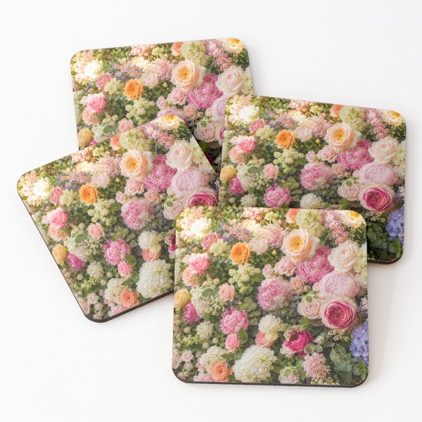 Item preview, Romantic Pastel Floral Garden Wall designed and sold by IntelliMindDesigns.