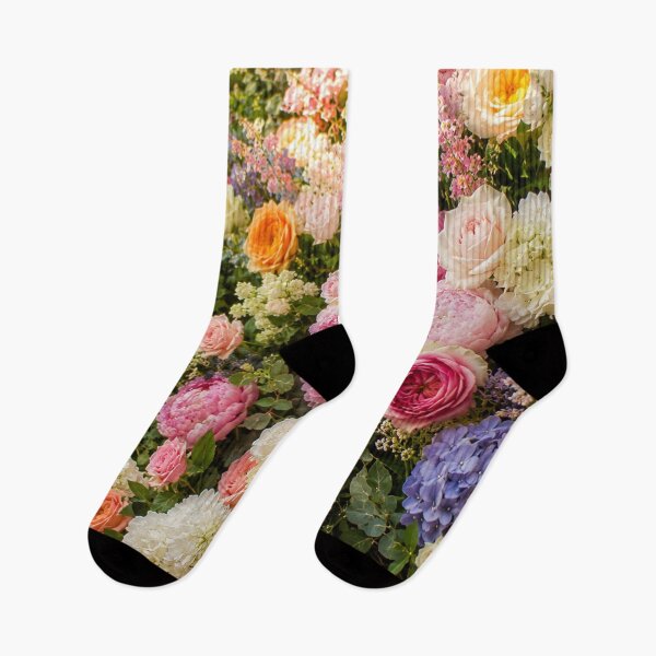 Item preview, Romantic Pastel Floral Garden Wall designed and sold by IntelliMindDesigns.