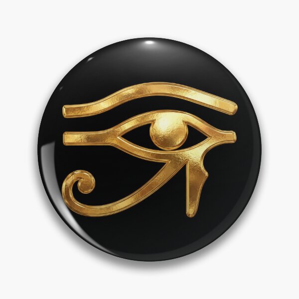 Item preview, Textured Golden Eye of Ra Ancient Pharaonic Amulet designed and sold by FlatInkStudio.