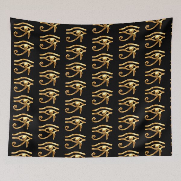 Item preview, Textured Golden Eye of Ra Ancient Pharaonic Amulet designed and sold by FlatInkStudio.