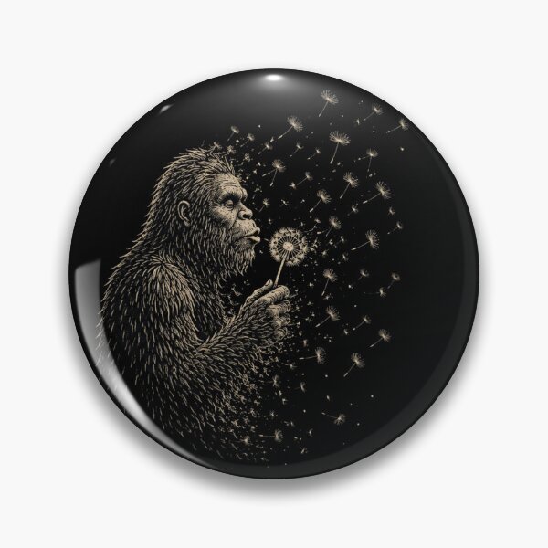 Item preview, Bigfoot Dandelion Dissolve – Minimal Nature Art Sasquatch Design designed and sold by La-Nuna.