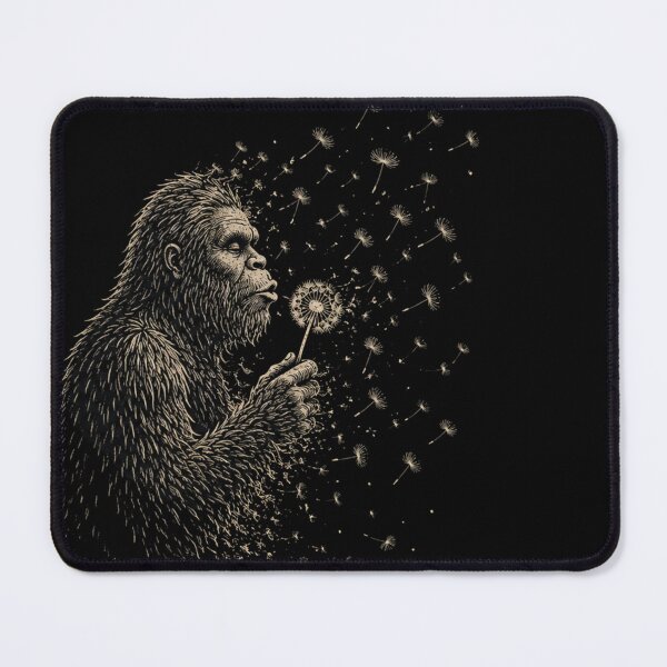 Item preview, Bigfoot Dandelion Dissolve – Minimal Nature Art Sasquatch Design designed and sold by La-Nuna.