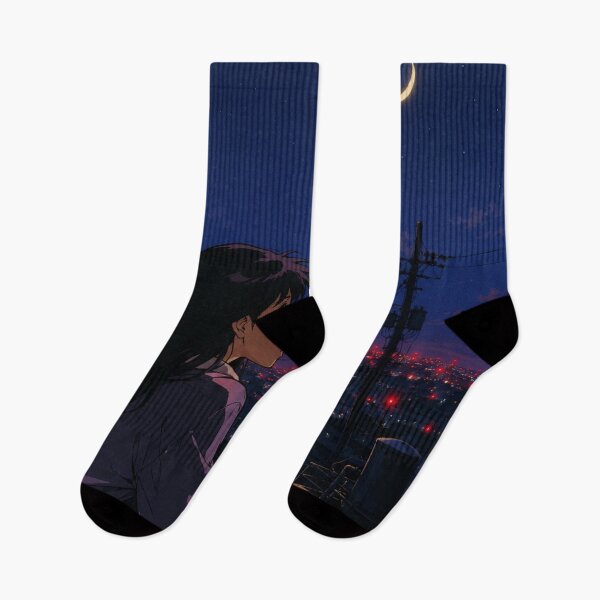 Item preview, Midnight Rooftop - Classic Anime Aesthetic designed and sold by bapupa.