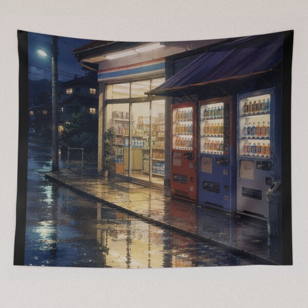 Item preview, Rainy Storefront - Classic Anime Aesthetic designed and sold by bapupa.