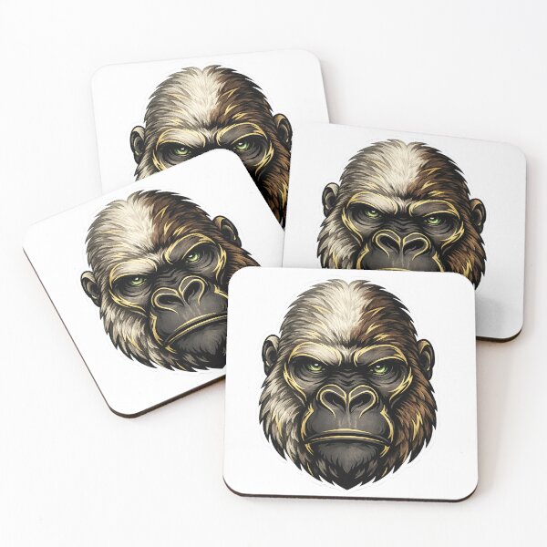 Item preview, Dual-Tone Gorilla Face Sticker designed and sold by KrishAuraa.
