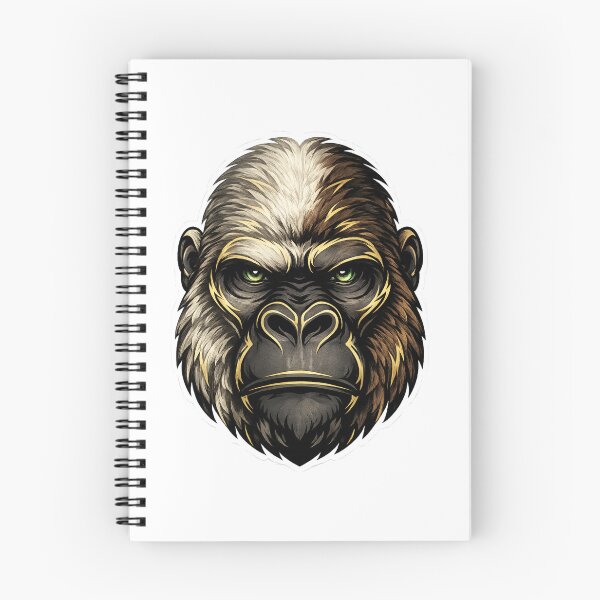 Item preview, Dual-Tone Gorilla Face Sticker designed and sold by KrishAuraa.