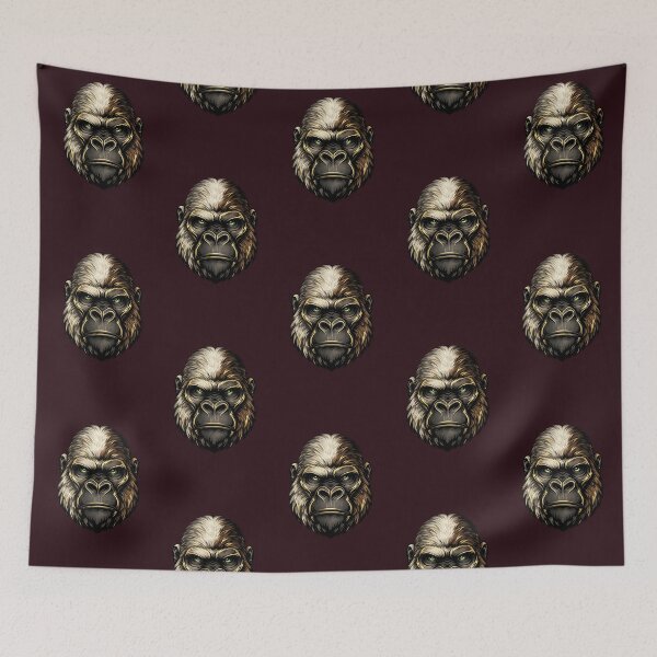 Item preview, Dual-Tone Gorilla Face Sticker designed and sold by KrishAuraa.