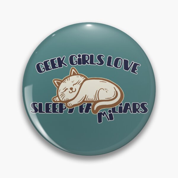 Item preview, Geek Girls Love Sleepy Familiars - Cute Retro Cat Illustration - Role-Playing and RPG Humor designed and sold by Love&Geek.
