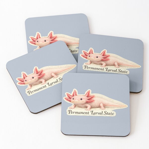 Item preview, Permanent Larval State Axolotl Sticker – Scientific Meme Axolotl Illustration - Funny Neoteny Salamander Design - Cottagecore Nerd Gift designed and sold by aquaterralife.