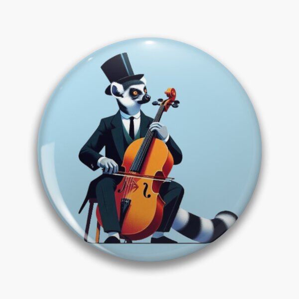 Item preview, Cello Lemur – Whimsical Classical Music Animal Design designed and sold by Dogandesighn.