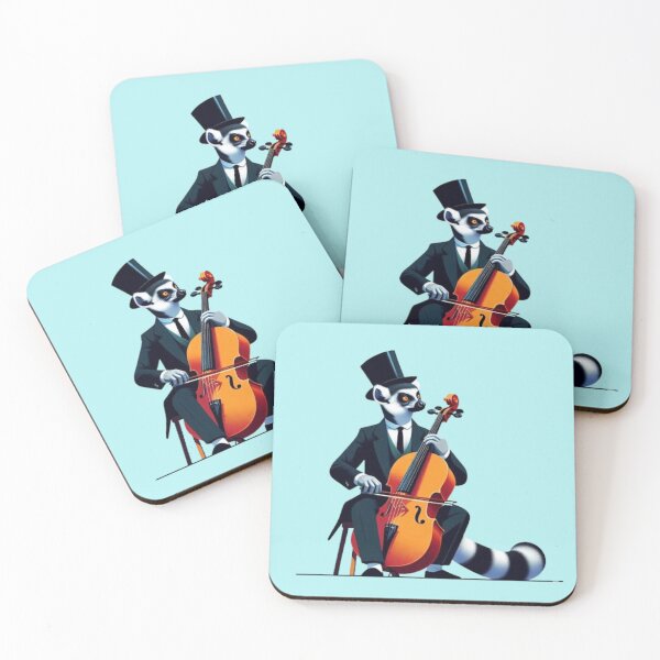 Item preview, Cello Lemur – Whimsical Classical Music Animal Design designed and sold by Dogandesighn.