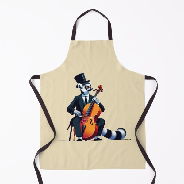 Item preview, Cello Lemur – Whimsical Classical Music Animal Design designed and sold by Dogandesighn.