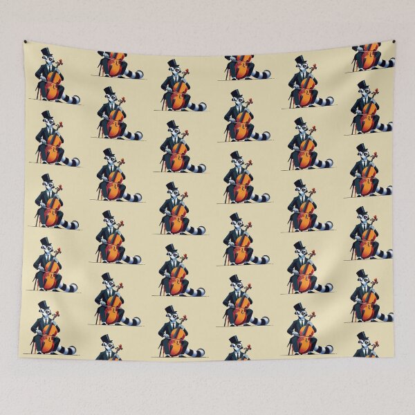 Item preview, Cello Lemur – Whimsical Classical Music Animal Design designed and sold by Dogandesighn.
