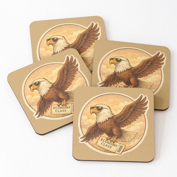 Item preview, Economy Class Eagle Funny Travel Bird designed and sold by ChirpInc.