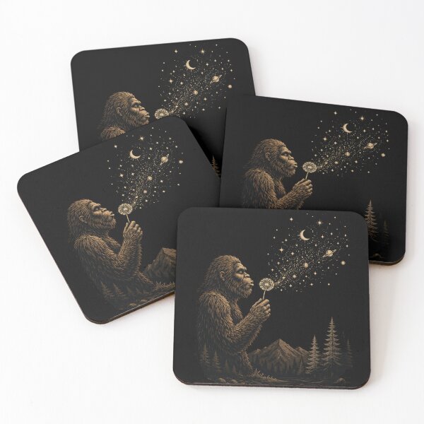 Item preview, Bigfoot Blowing Dandelion – Cosmic Nature Sasquatch Design designed and sold by La-Nuna.