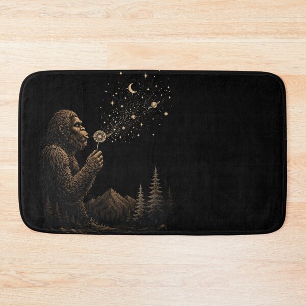 Item preview, Bigfoot Blowing Dandelion – Cosmic Nature Sasquatch Design designed and sold by La-Nuna.