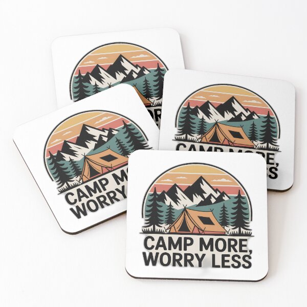 Item preview, Camp More Worry Less Vintage Camping designed and sold by SVARCreations.