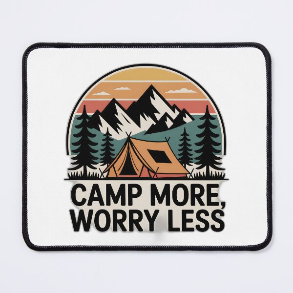 Item preview, Camp More Worry Less Vintage Camping designed and sold by SVARCreations.