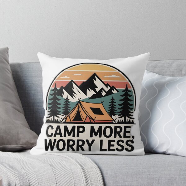 Item preview, Camp More Worry Less Vintage Camping designed and sold by SVARCreations.