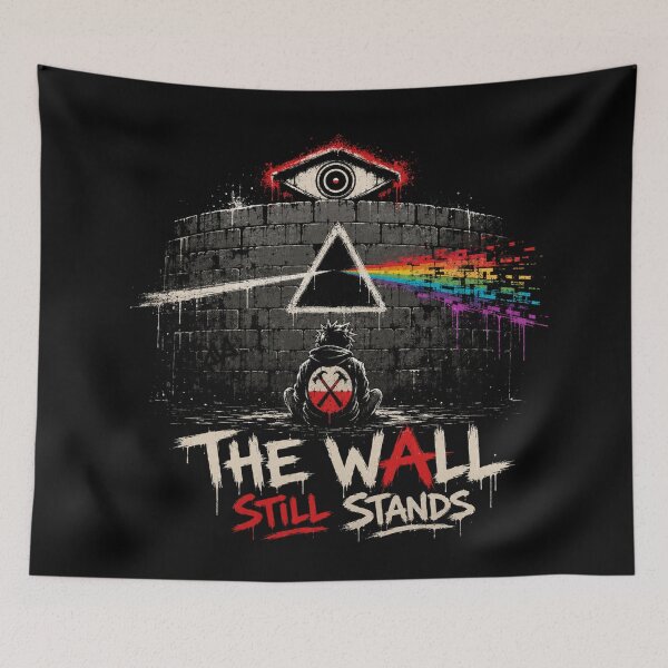 Item preview, The Wall Still Stands Distopian Graffiti Street Art designed and sold by Creative_Canvas.