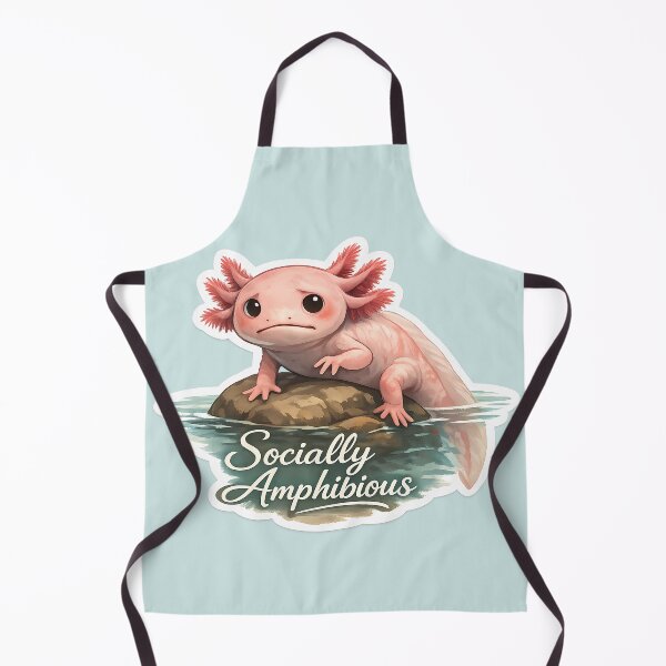 Item preview, Socially Amphibious - Relatable Introvert Meme Axolotl - Cute Indie Aquarium Animal designed and sold by aquaterralife.