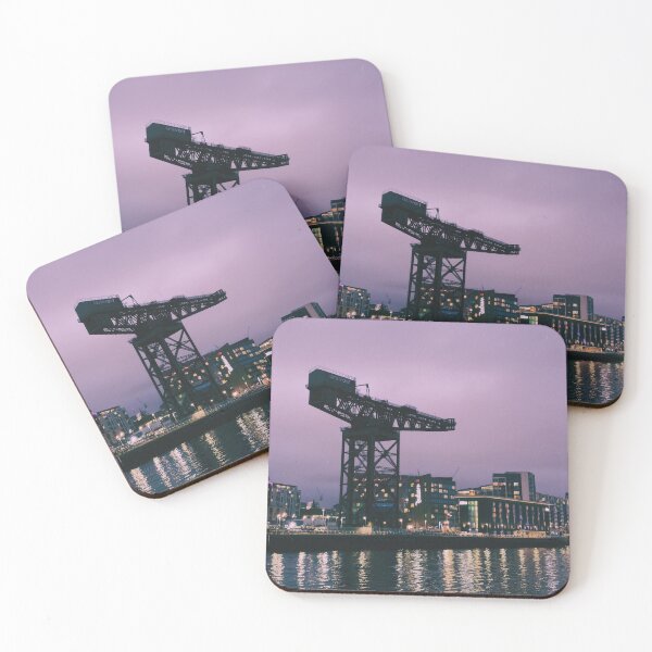 Item preview, Finnieston Crane and Glasgow city reflecting onto the River Clyde (October 2025) designed and sold by photosbykel.