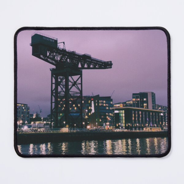 Item preview, Finnieston Crane and Glasgow city reflecting onto the River Clyde (October 2025) designed and sold by photosbykel.