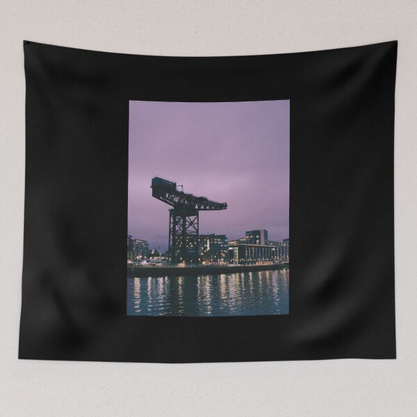 Item preview, Finnieston Crane and Glasgow city reflecting onto the River Clyde (October 2025) designed and sold by photosbykel.