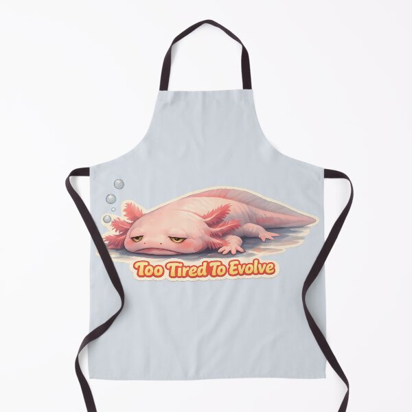 Item preview, Too Tired To Evolve - Funny Tired Axolotl Meme, Cute Indie Amphibian - Low Energy Axolotl Gift designed and sold by aquaterralife.