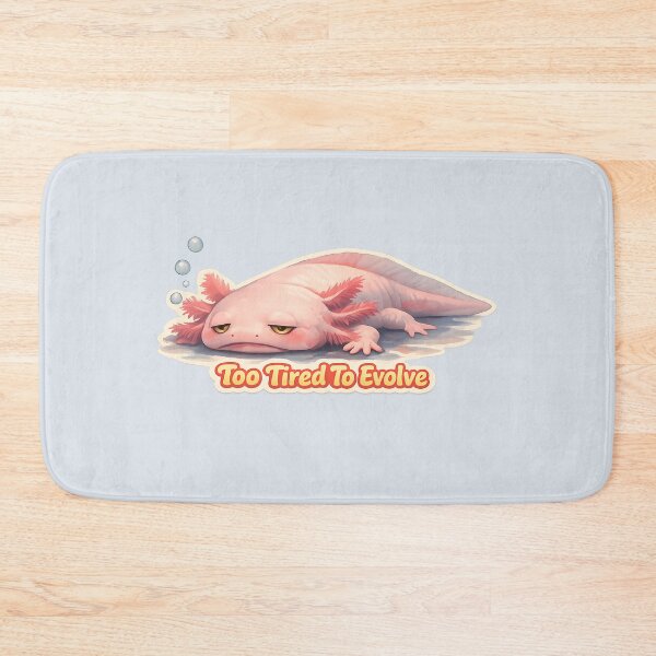 Item preview, Too Tired To Evolve - Funny Tired Axolotl Meme, Cute Indie Amphibian - Low Energy Axolotl Gift designed and sold by aquaterralife.