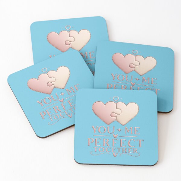 Item preview, You + Me – Perfect Together Puzzle Heart Design, Romantic Love Illustration for Couples designed and sold by JagrDesigns.