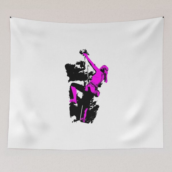 Item preview, Climbing woman freeclimbing designed and sold by RetroFuchs.