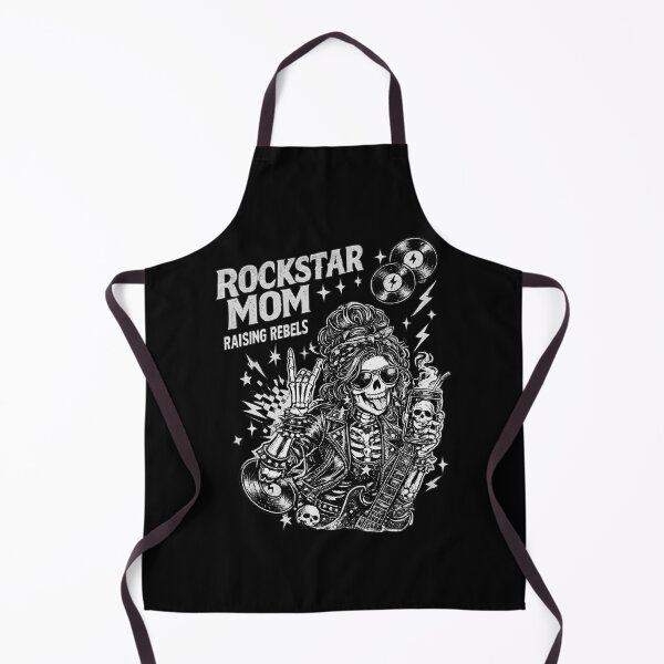 Item preview, Rockstar Mom Raising Rebels Skeleton Rock Guitar Vintage T-Shirt Design designed and sold by Teetreasure2.