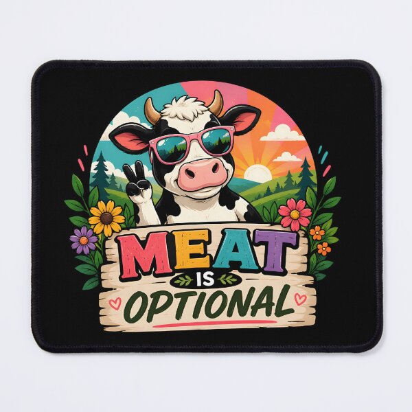 Item preview, Meat is optional happy cow designed and sold by Kordea2026.