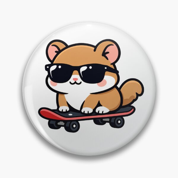 Item preview, Cool Squirrel on Skateboard Kawaii Cute Animal with Sunglasses designed and sold by Owcomm.