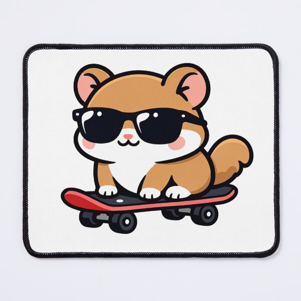 Item preview, Cool Squirrel on Skateboard Kawaii Cute Animal with Sunglasses designed and sold by Owcomm.