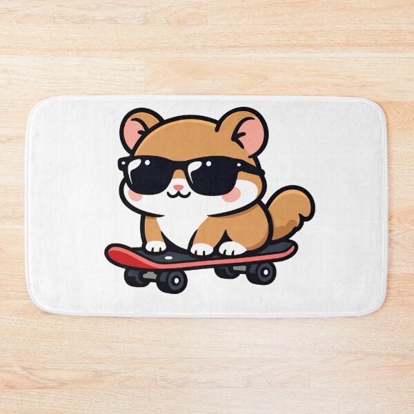 Item preview, Cool Squirrel on Skateboard Kawaii Cute Animal with Sunglasses designed and sold by Owcomm.