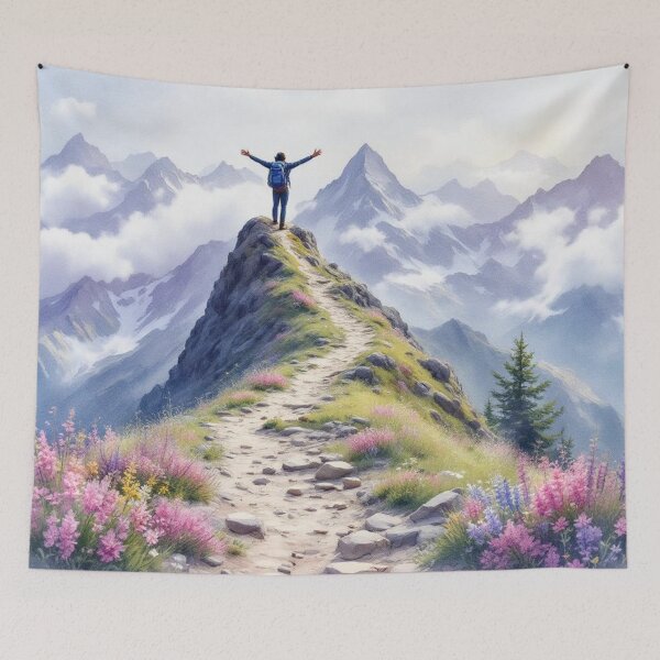 Item preview, On the Way of St. James, the mountain: a symbol of transcendence and connection designed and sold by jefboutique6150.