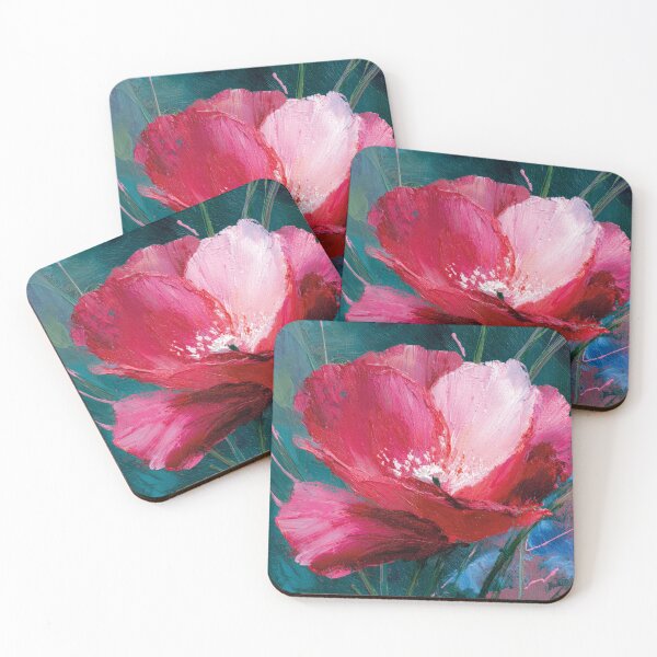 Item preview, Textured Acrylic Red Poppy Blossom Painting designed and sold by Paolo-Bandal.