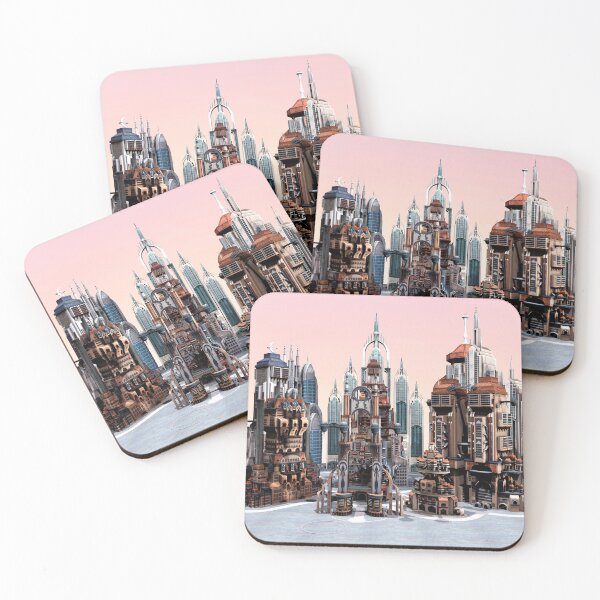 Item preview, Futuristic Fantasy City Sci Fi Skyline Art designed and sold by Vac1.